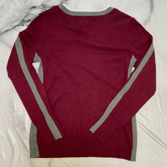 Burgundy and Grey Long Sleeve - Picture 2 of 5